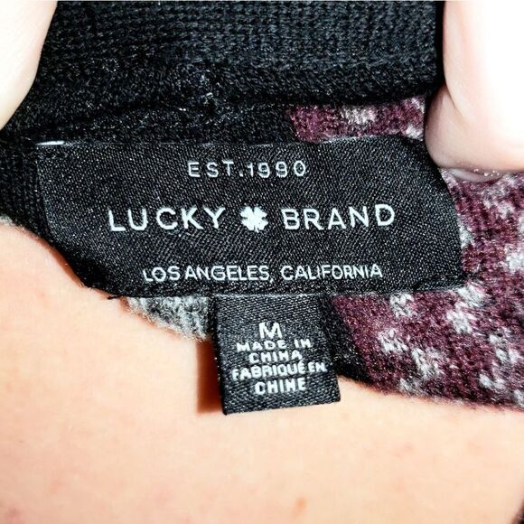 Lucky Brand | Geometric Waterfall Sweater - Picture 2 of 5